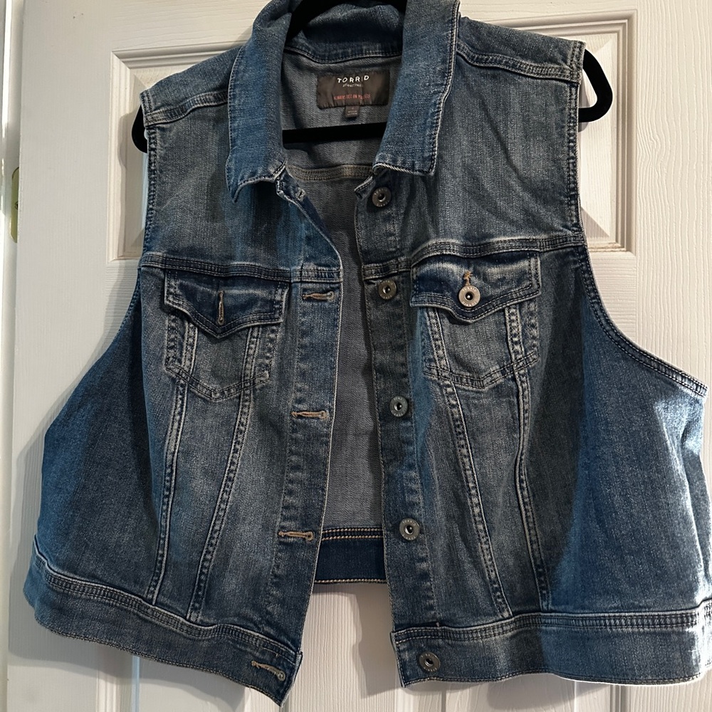 Denim Sleeveless Vest